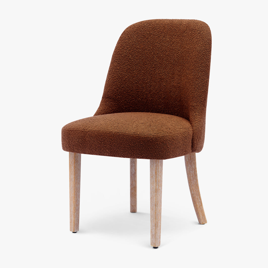 Genevieve Mid-Century Modern Upholstered Boucle Dining Chair