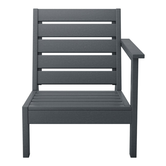 Avalon Outdoor Patio HDPE Right Arm Facing Deep Seating Corner Chair