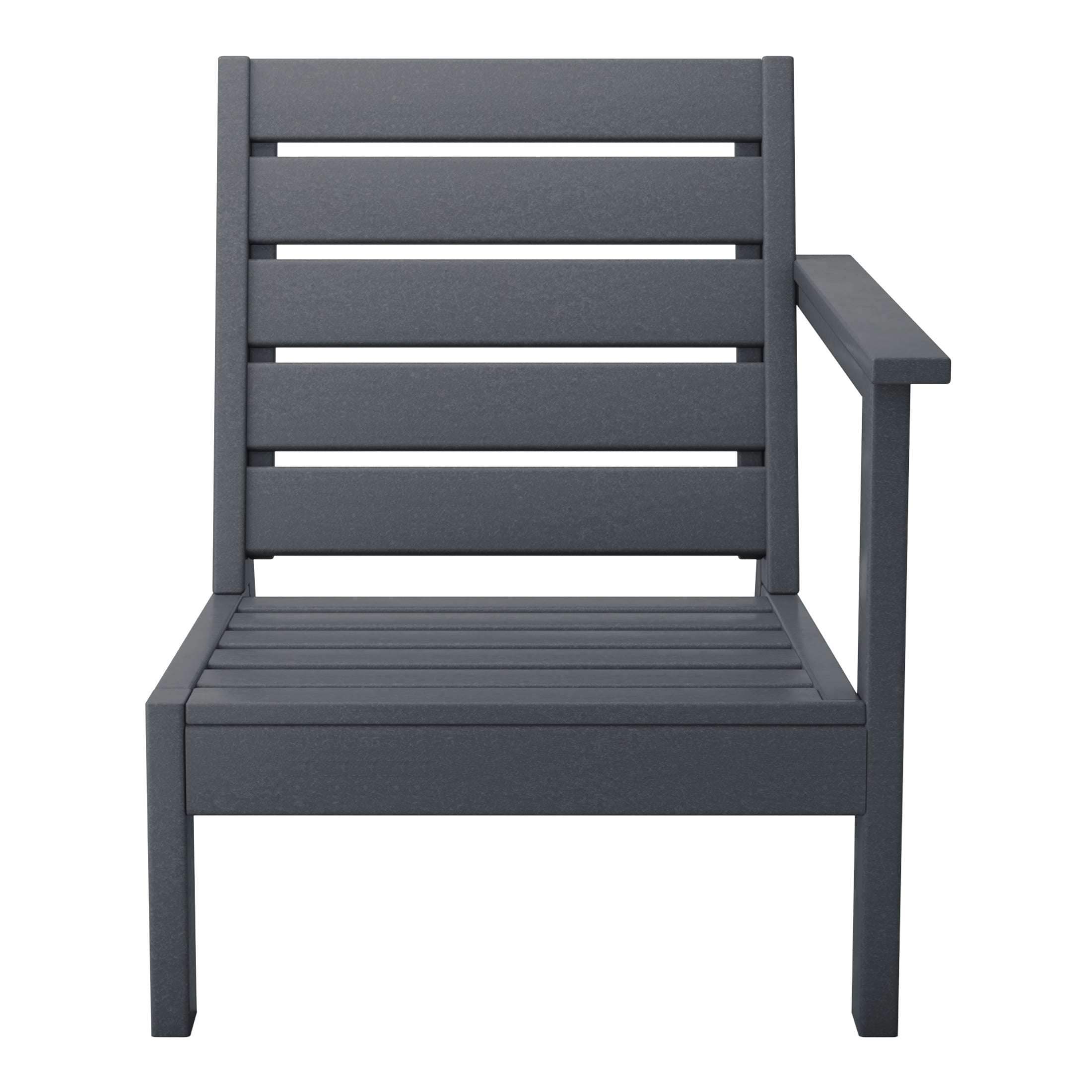 Avalon Outdoor Patio HDPE Right Arm Sectional Corner Club Chair with Patio Cushions