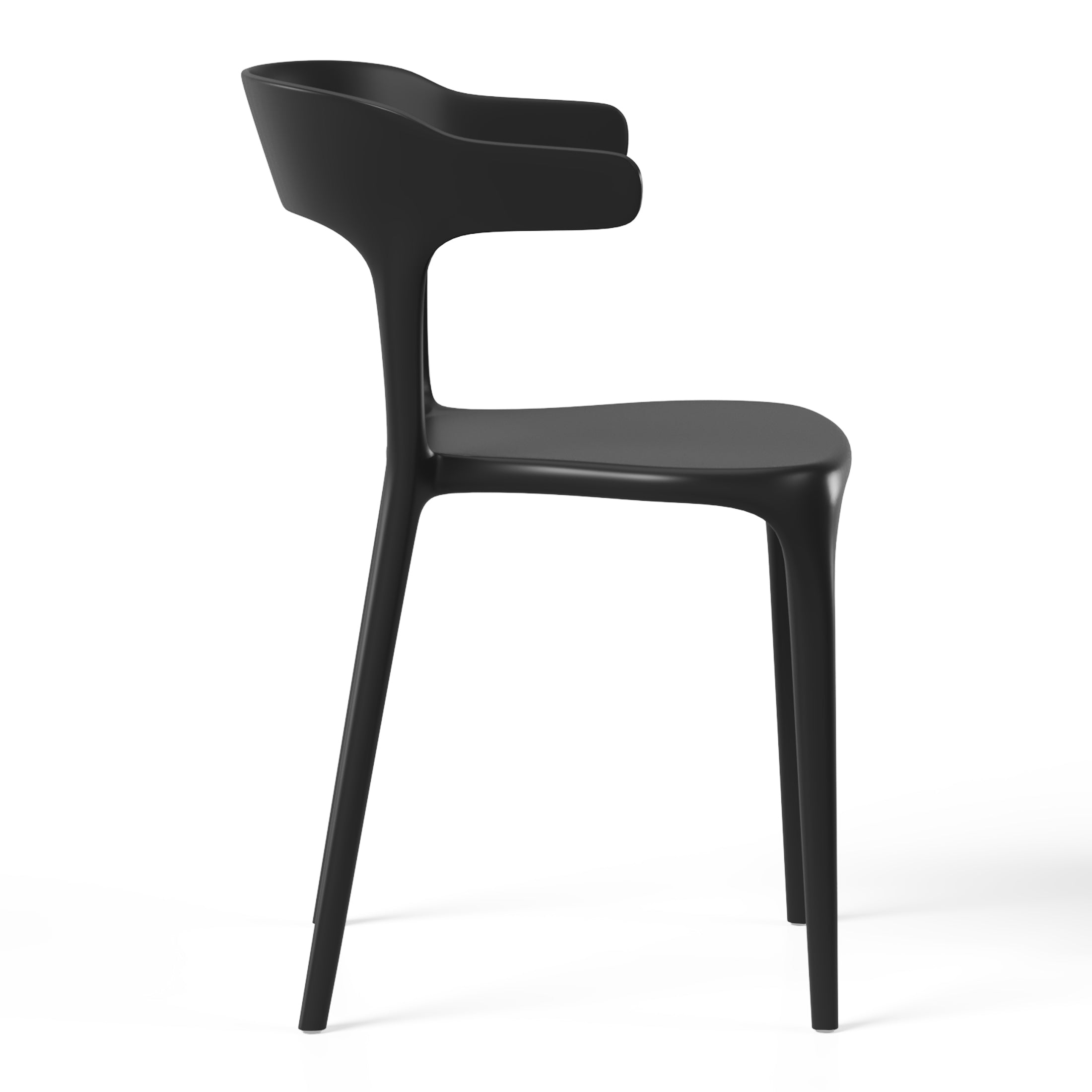Playa Modern Stackable Resin Plastic Patio Dining Chair (Set of 2)