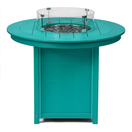 Helios 47" Modern Outdoor Patio Propane Round Counter Height Fire Pit Table