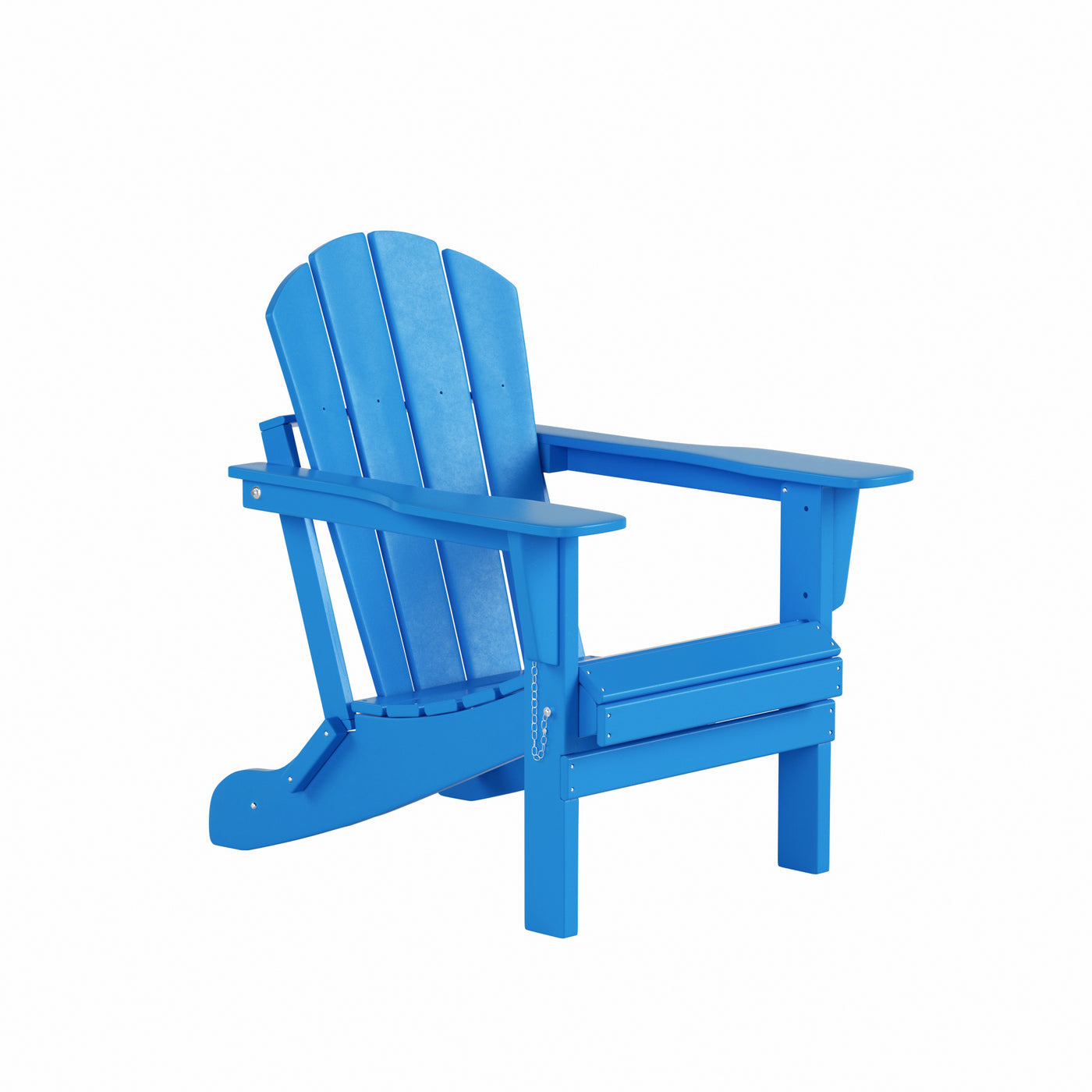 Malibu Modern Folding Poly Adirondack Chair With Square Fire Pit Table Set