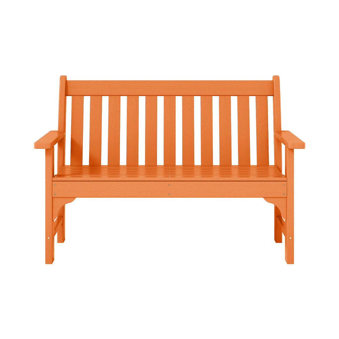 Malibu Outdoor 2-Person All-Weather HDPE Front Porch Garden Bench