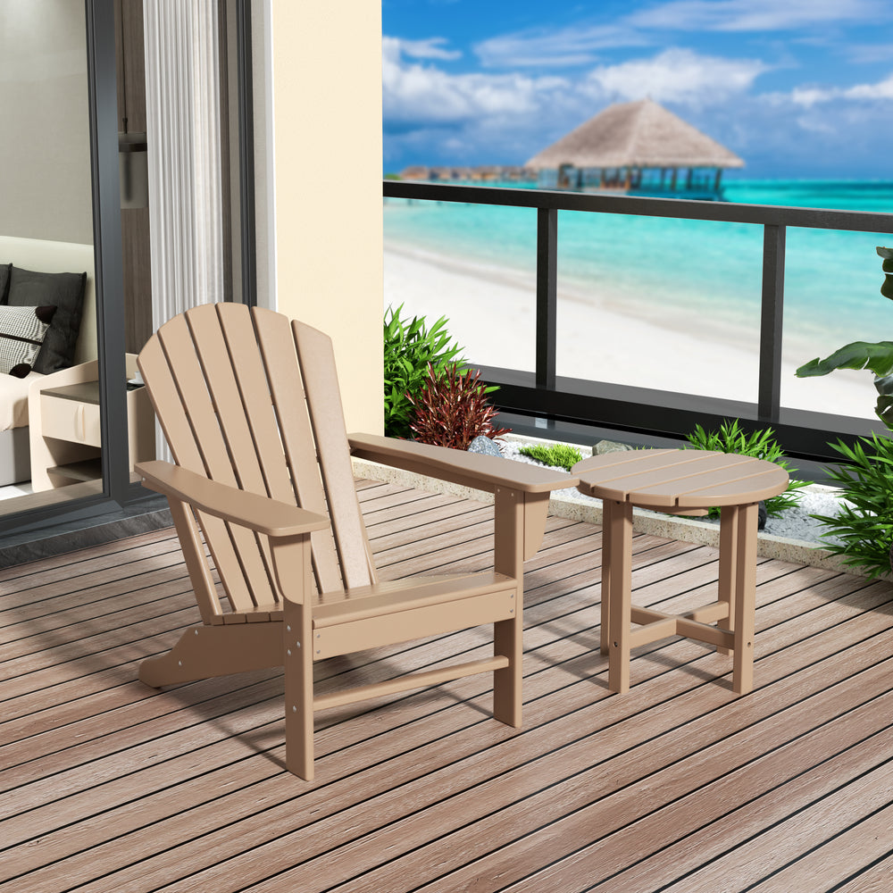 Dylan Outdoor Adirondack Chair with Side Table Set