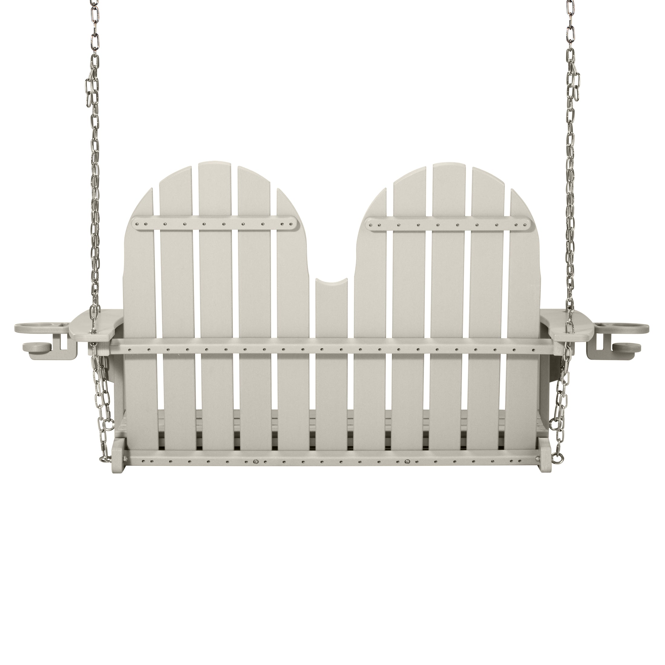 St. Augustine 4ft Outdoor HDPE Poly Farmhouse Hanging Porch Swing With Cup Holders