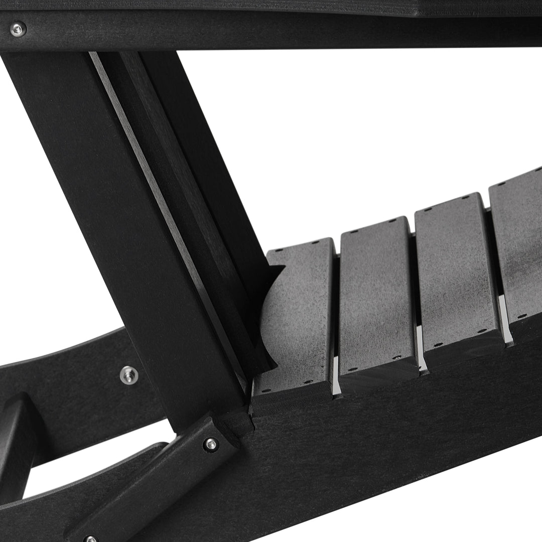 Malibu 3-Piece set Outdoor / Patio Poly Adirondack chair set with a side table ( 2 seater )