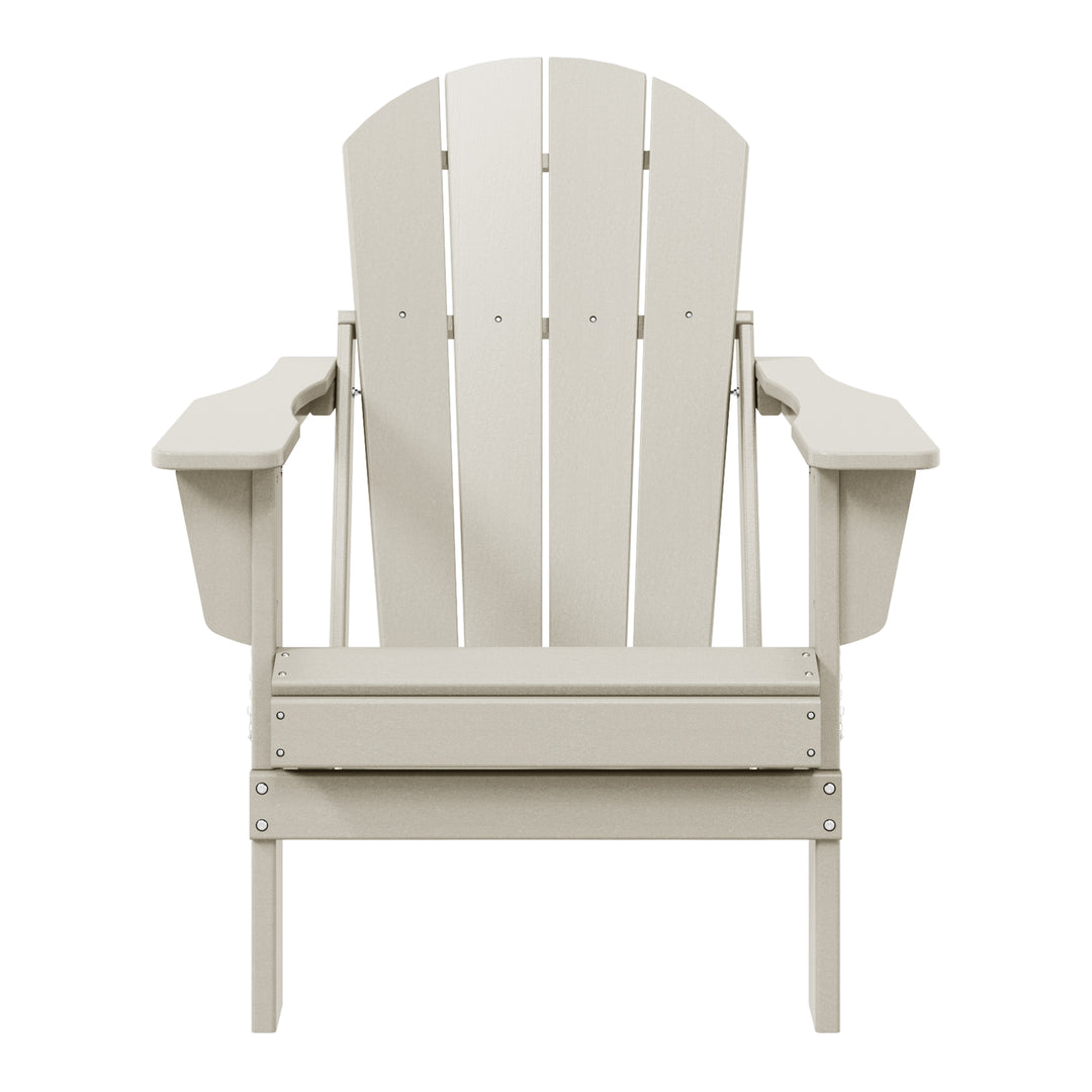 Malibu HDPE Outdoor Patio Folding Poly Adirondack Chair