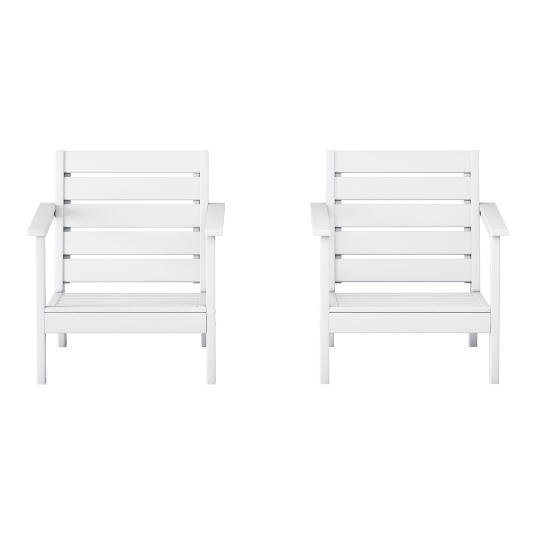 Avalon Outdoor Patio HDPE Deep Seating Armchair (Set of 2)