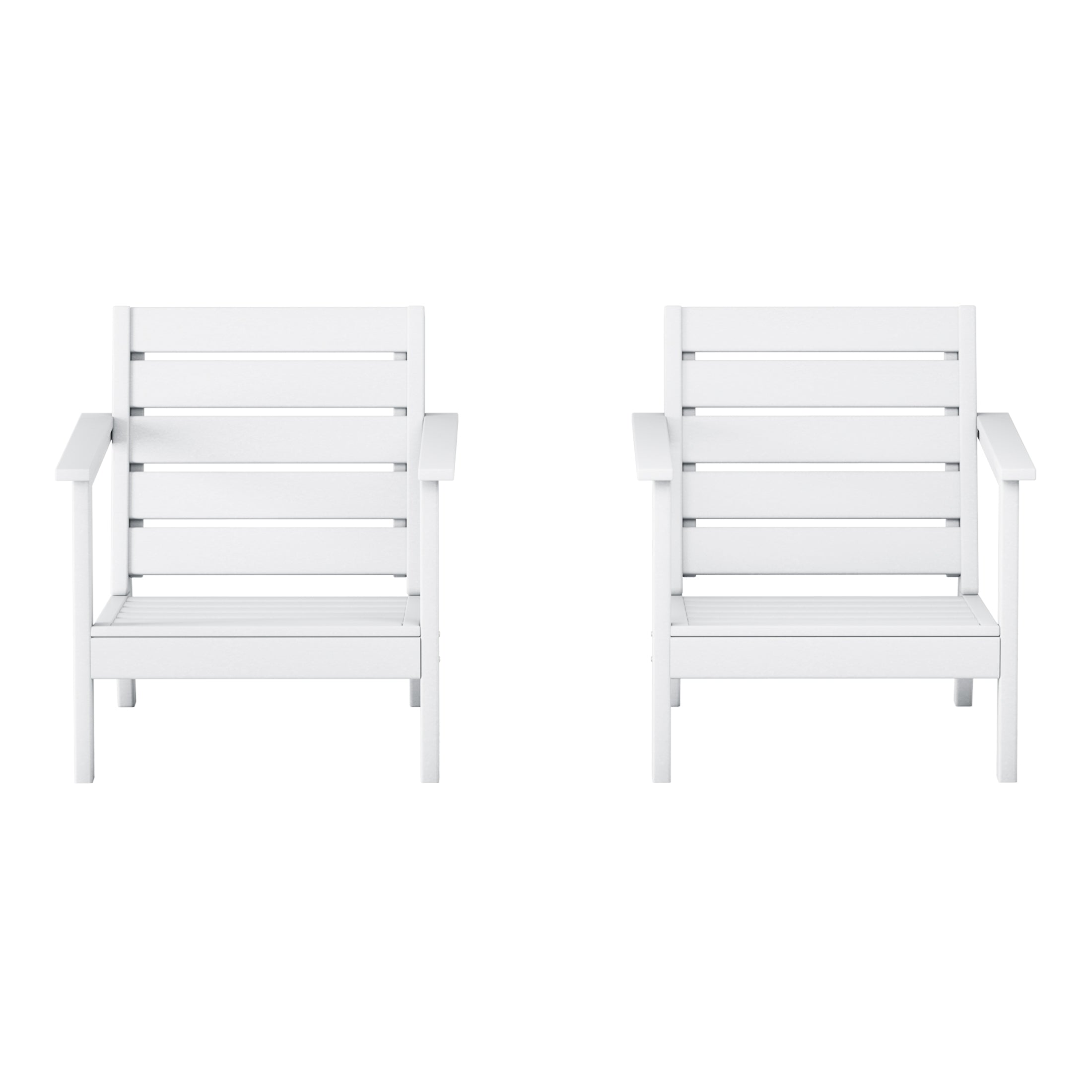 Avalon Outdoor Patio HDPE Deep Seating Armchair (Set of 2)