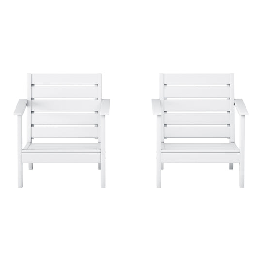 Avalon Outdoor Patio HDPE Deep Seating Armchair (Set of 2)