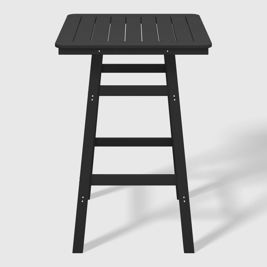 Malibu 30" Square Outdoor Patio Bistro Bar Table With Umbrella Hole