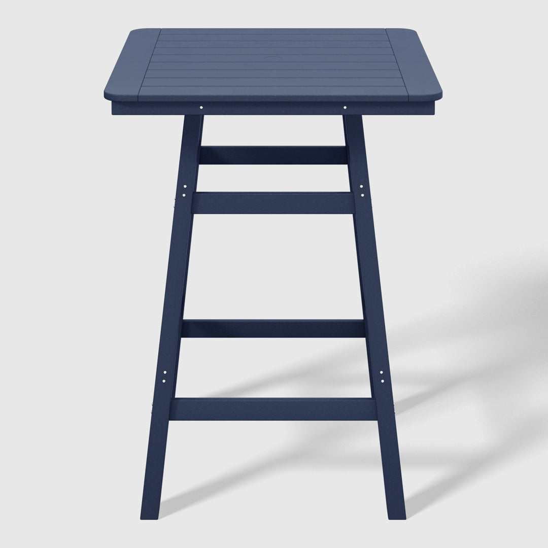 Malibu 5-Piece HDPE Outdoor Patio Dining Bar Bistro Table Set with Bar Stools