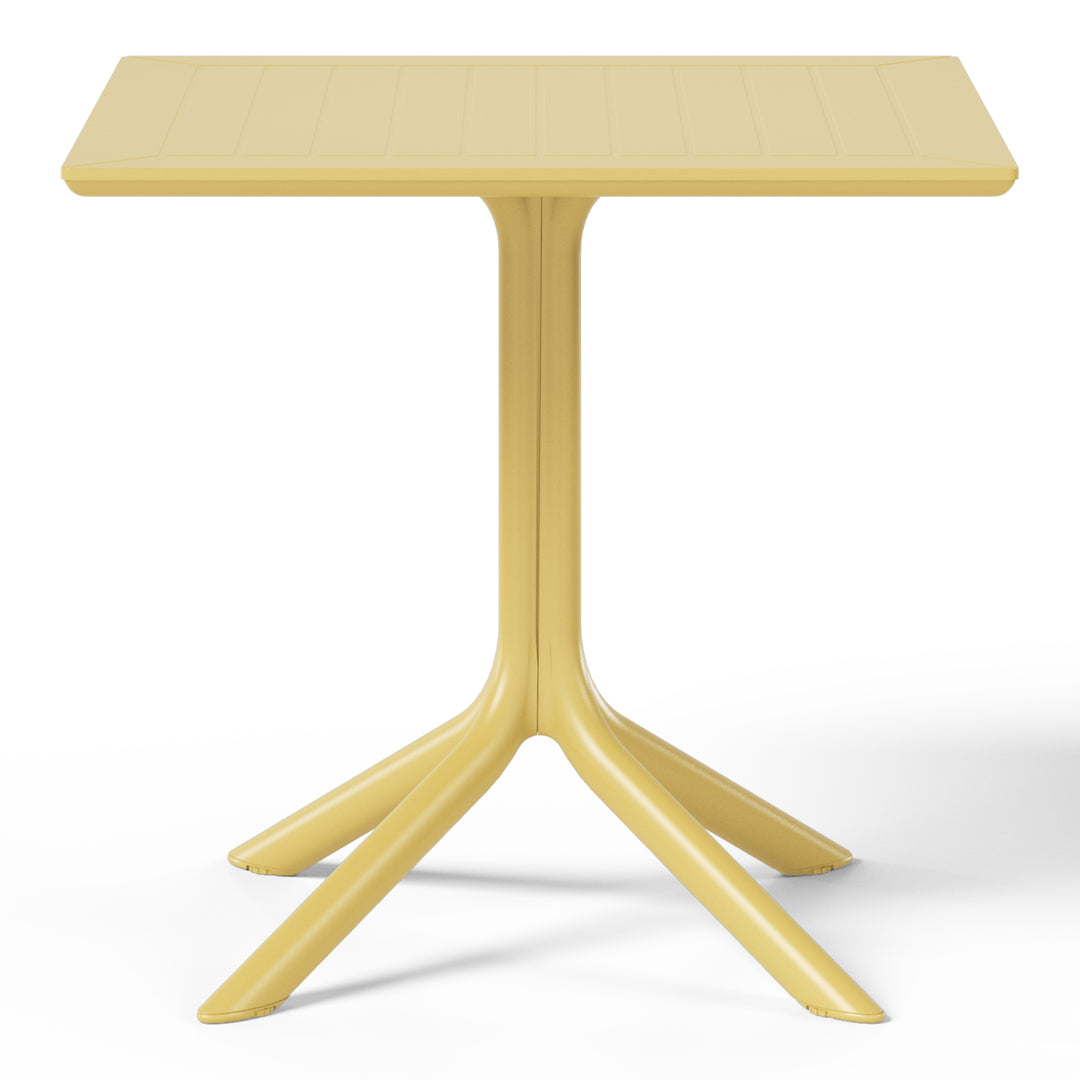 Playa 31.5" Square Outdoor Plastic Resin Patio Dining Table for 4