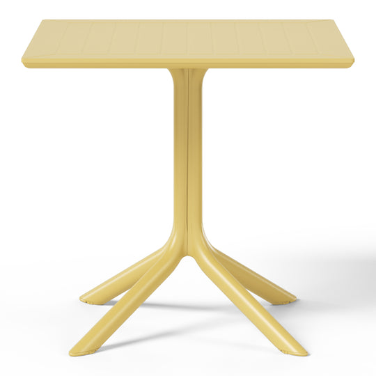 Playa 31.5" Square Outdoor Plastic Resin Patio Dining Table for 4