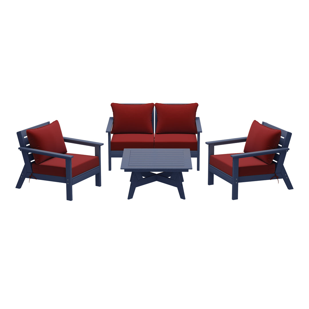Avalon Outdoor 5-Piece Modular Sectional Patio Furniture Sofa Set