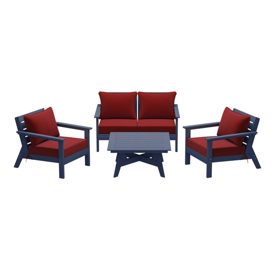 Avalon Outdoor 5-Piece Modular Sectional Patio Furniture Sofa Set