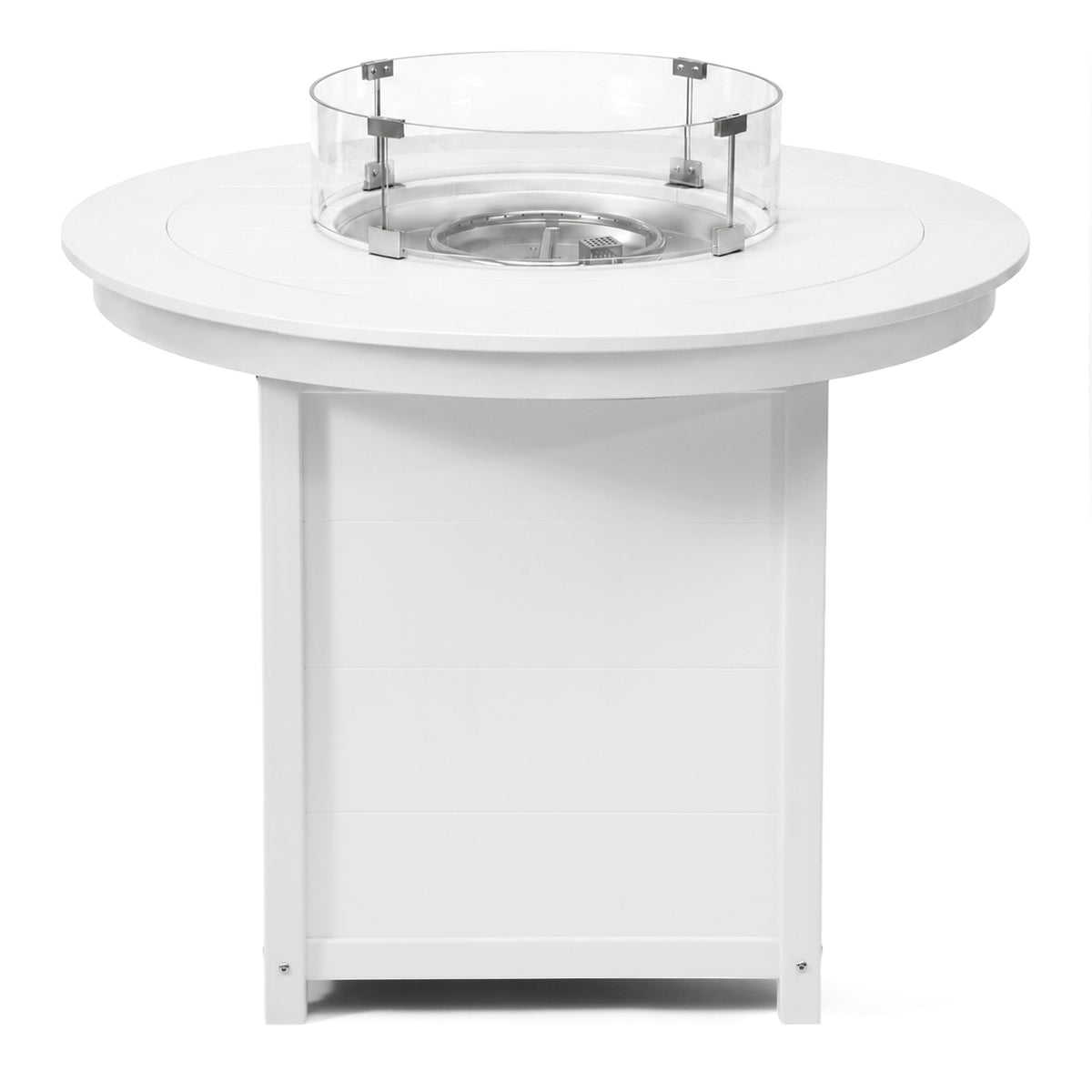 Helios 47" Modern Outdoor Patio Propane Round Counter Height Fire Pit Table