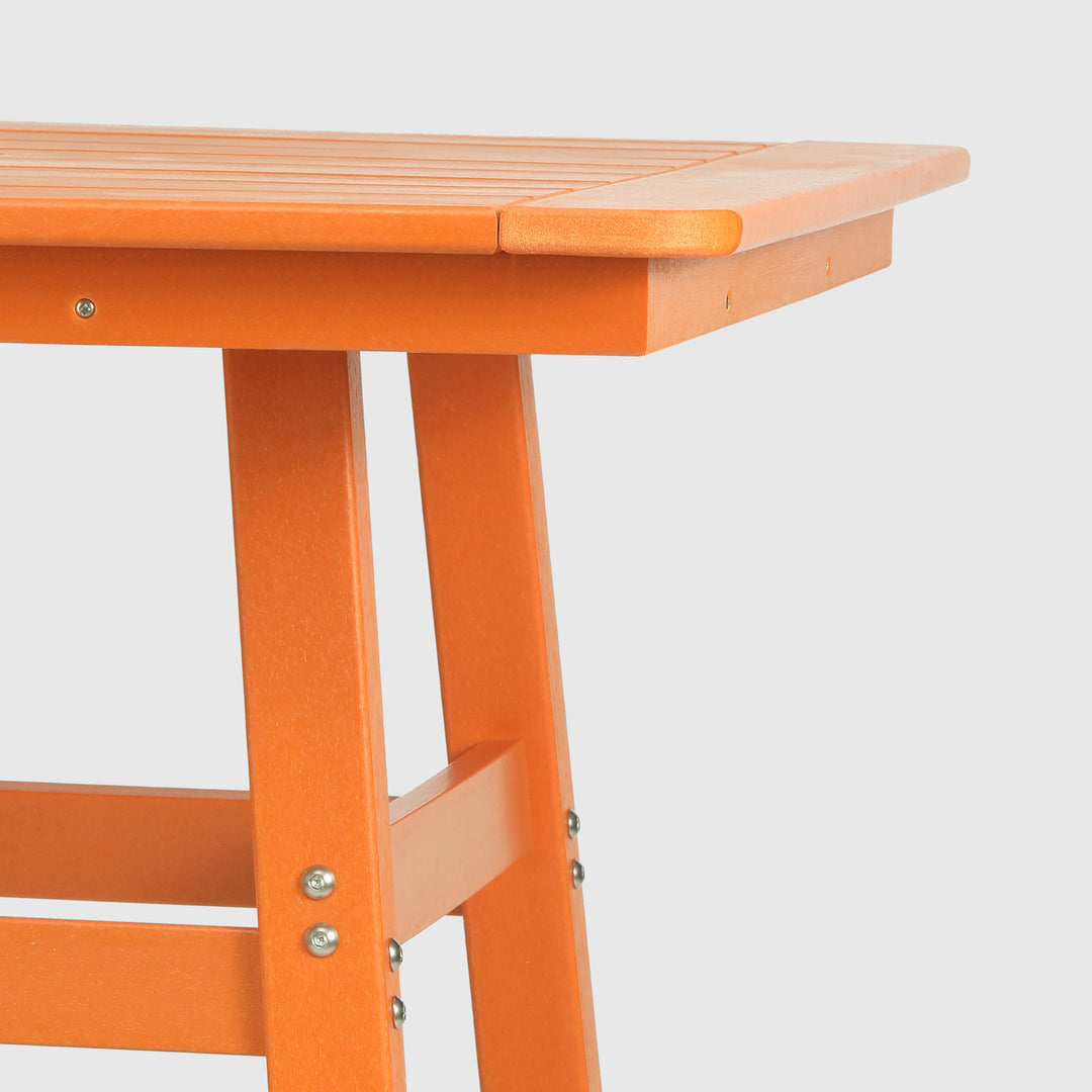 Malibu 30" Square Outdoor Patio Counter High Bistro Bar Table With Umbrella Hole