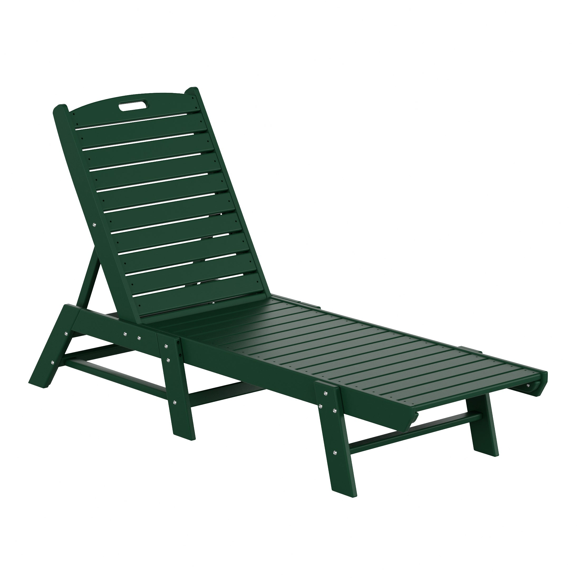 Malibu Poly Reclining Outdoor Patio Chaise Lounge Chair Adjustable