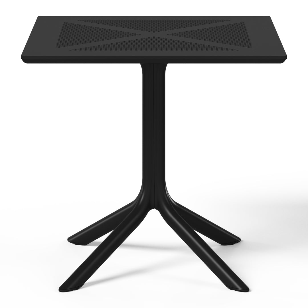 Playa Modern 5-Piece Resin Patio Dining Table Set with Stackable Patio Dining Chairs