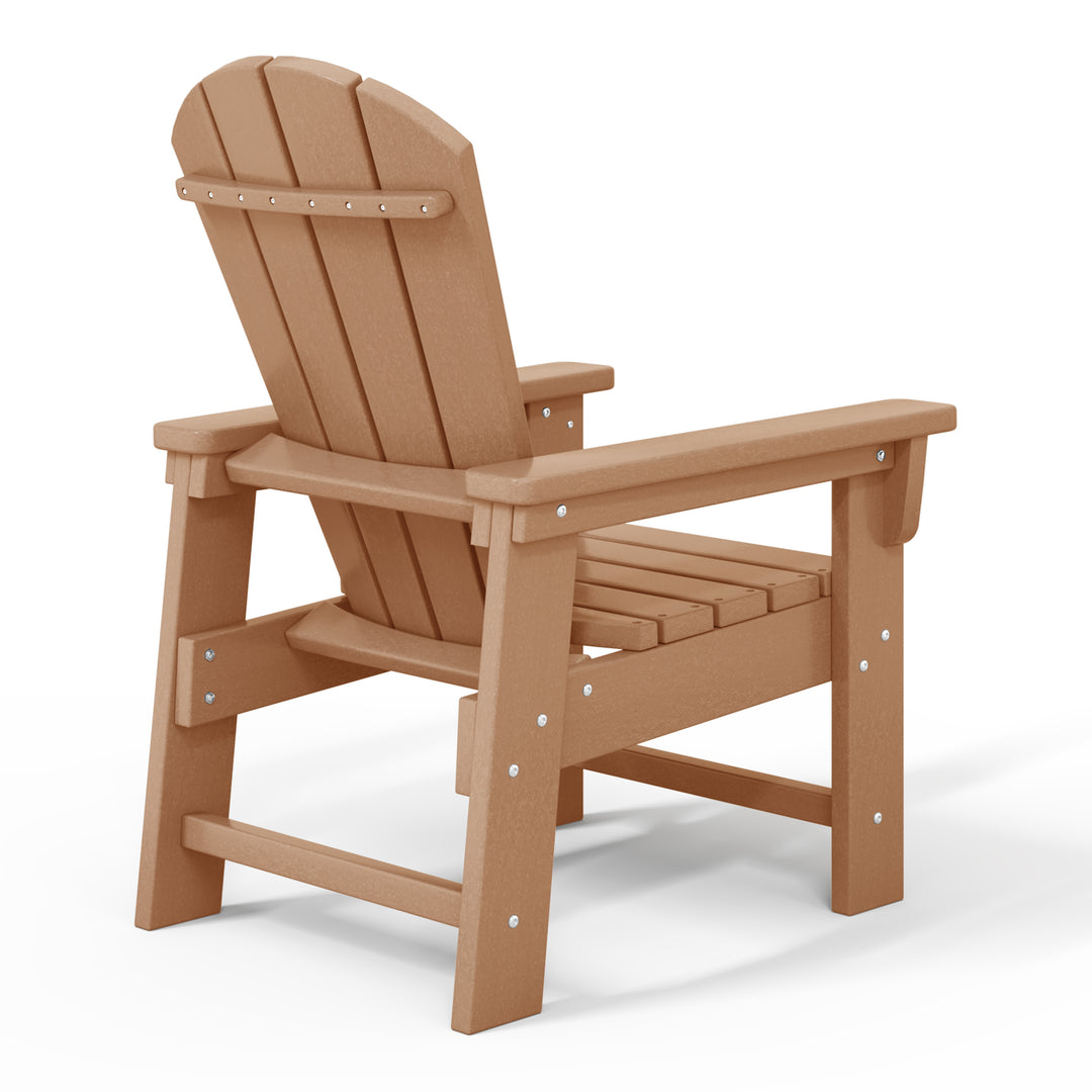 Malibu Kids Outdoor HDPE Adirondack Plastic Patio Chair