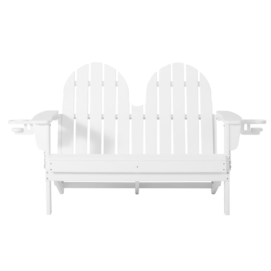 St. Augustine Outdoor Patio 49" HDPE Folding Adirondack Garden Bench