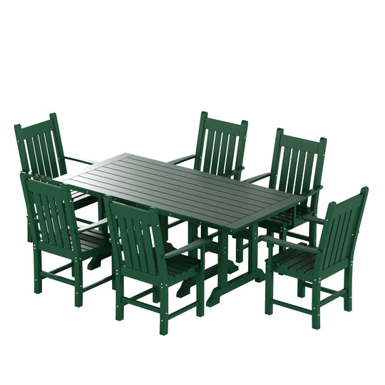 Malibu 7 Piece Outdoor Patio Dining Set Outdoor Table and Armchair Set
