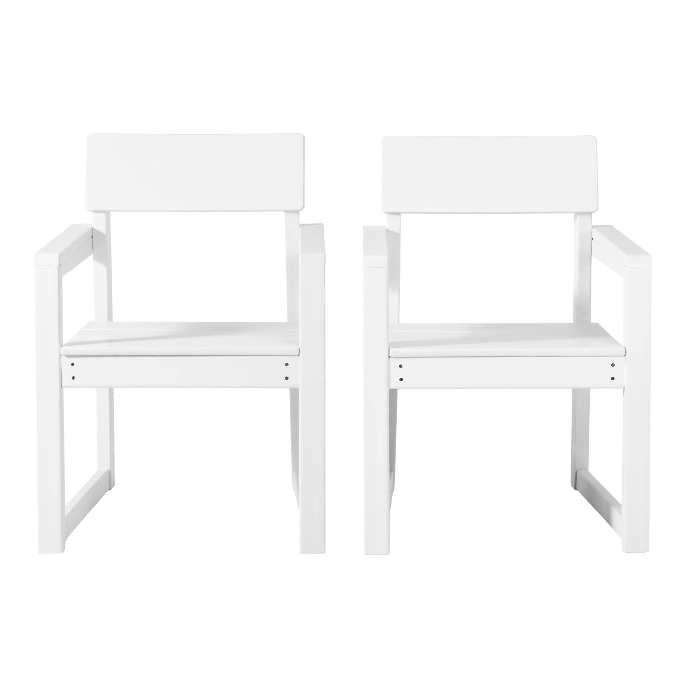 Paloma Modern HDPE Outdoor Patio Dining Arm Chairs (Set of 2)