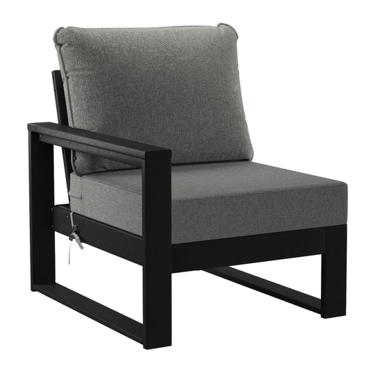 Montara Outdoor HDPE All-Weather Modern Deep Seating Patio Sofa with Waterproof Cushions