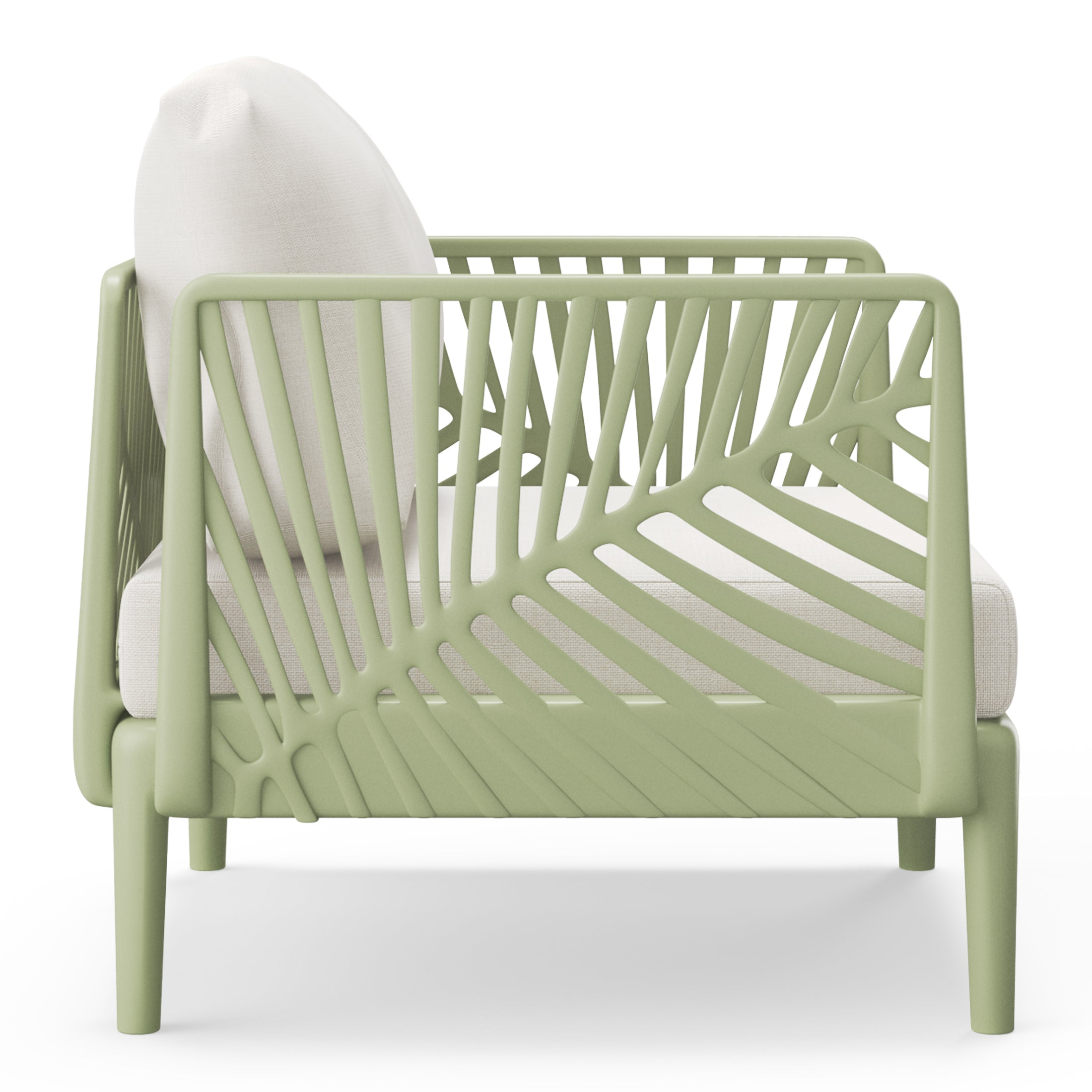 Playa Modern Outdoor Polypropylene Resin Deep Seating Patio Club Chair