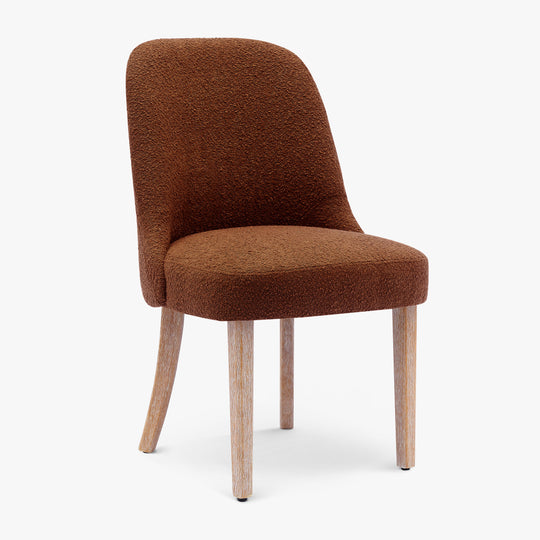 Genevieve Mid-Century Modern Upholstered Boucle Dining Chair