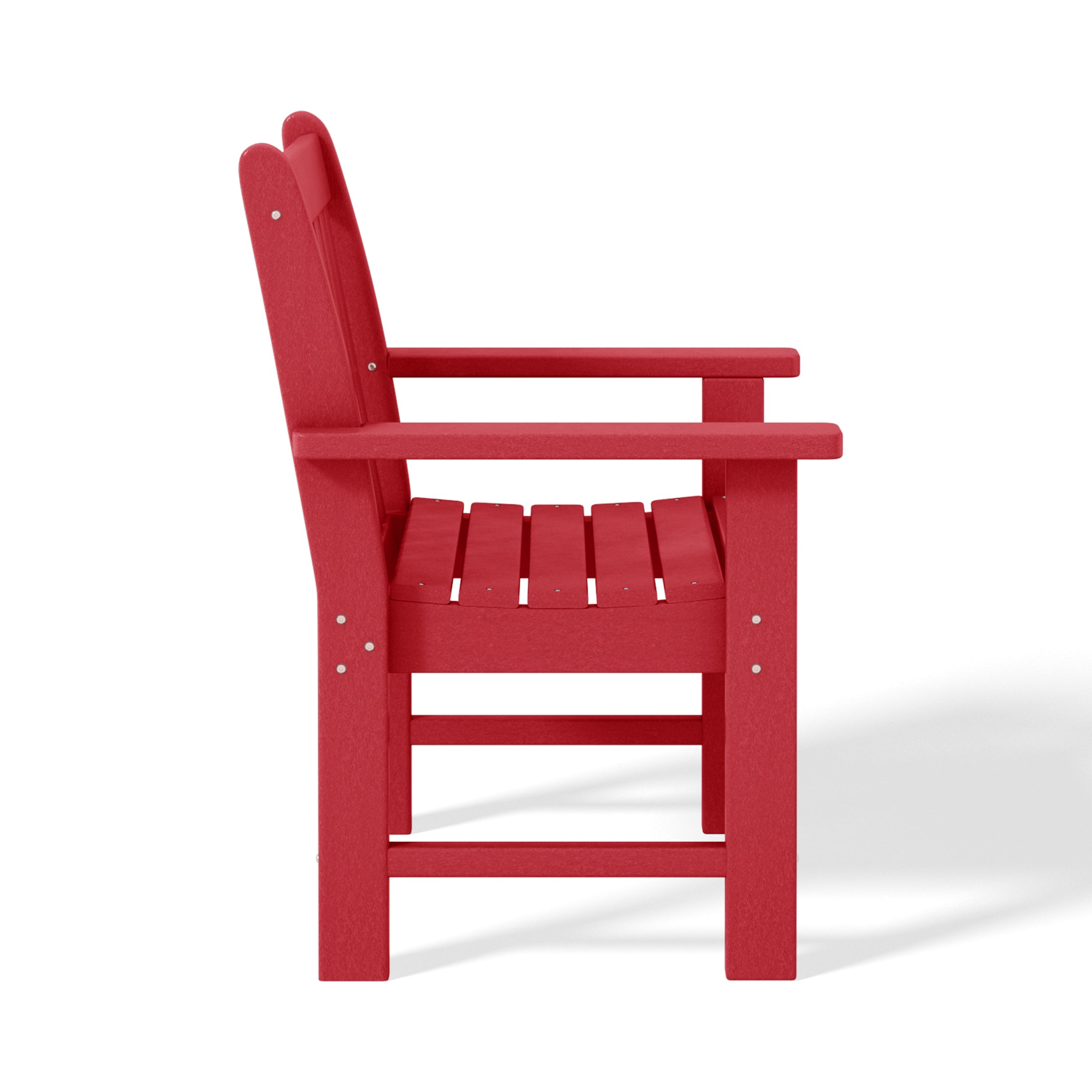 Malibu Outdoor Patio 3-Piece HDPE Adirondack Garden Chairs with Square Adirondack Side Table Set