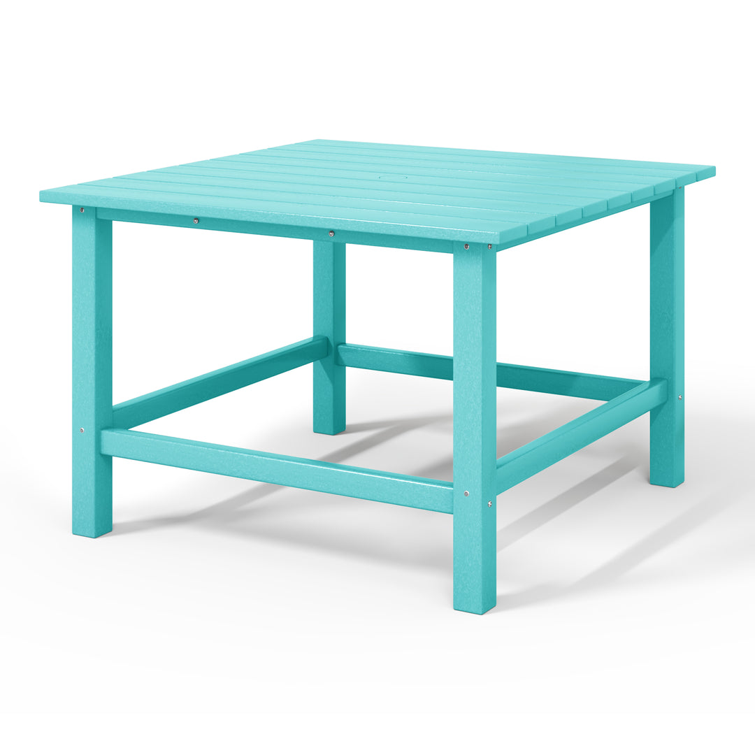 Malibu Kids Outdoor Patio Furniture HDPE Square Dining Table