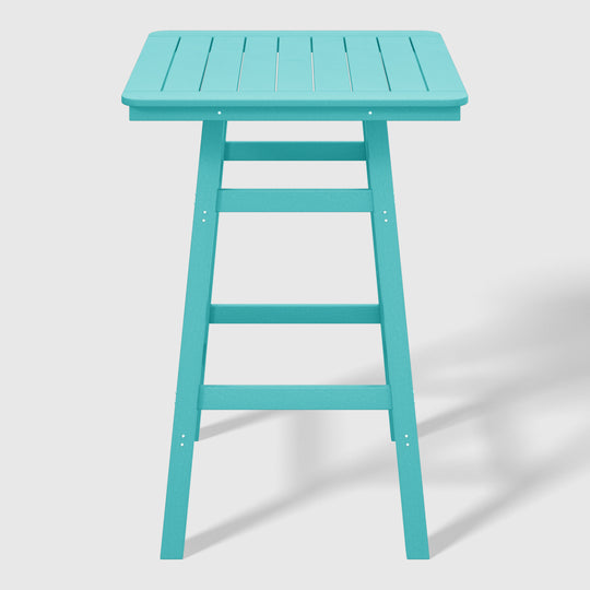 Malibu 30" Square Outdoor Patio Bistro Bar Table With Umbrella Hole