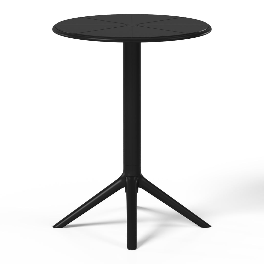 Playa 3-Piece Outdoor Resin Patio Bistro Table Set with Stackable Patio Dining Side Chairs For 2