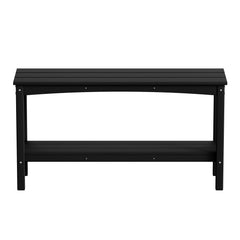 Malibu 55" Outdoor Patio HDPE Adirondack 2-Tier Shelf Console Table