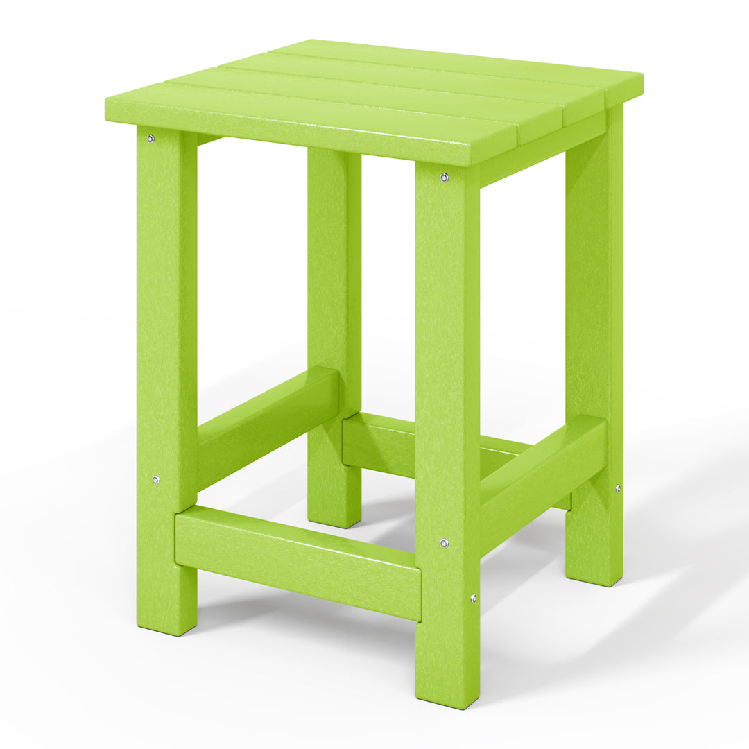 Malibu Kids Outdoor Patio Furniture HDPE Adirondack Square Side Table