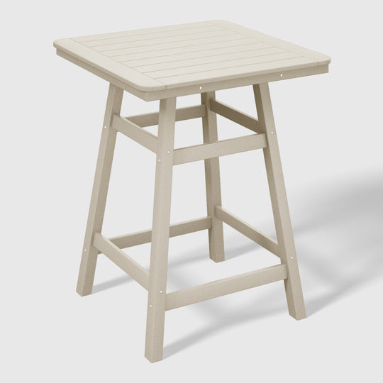 Malibu 30" Square Outdoor Patio Counter High Bistro Bar Table With Umbrella Hole