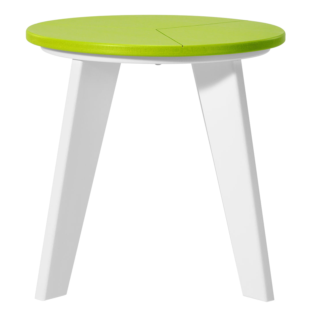 Pacifica HDPE Plastic Outdoor Round Adirondack Patio Side Table