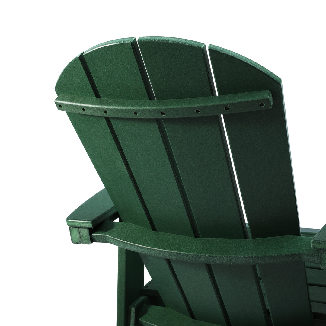 Malibu Outdoor HDPE Tall Adirondack Bar Height Chair With Cup Holder