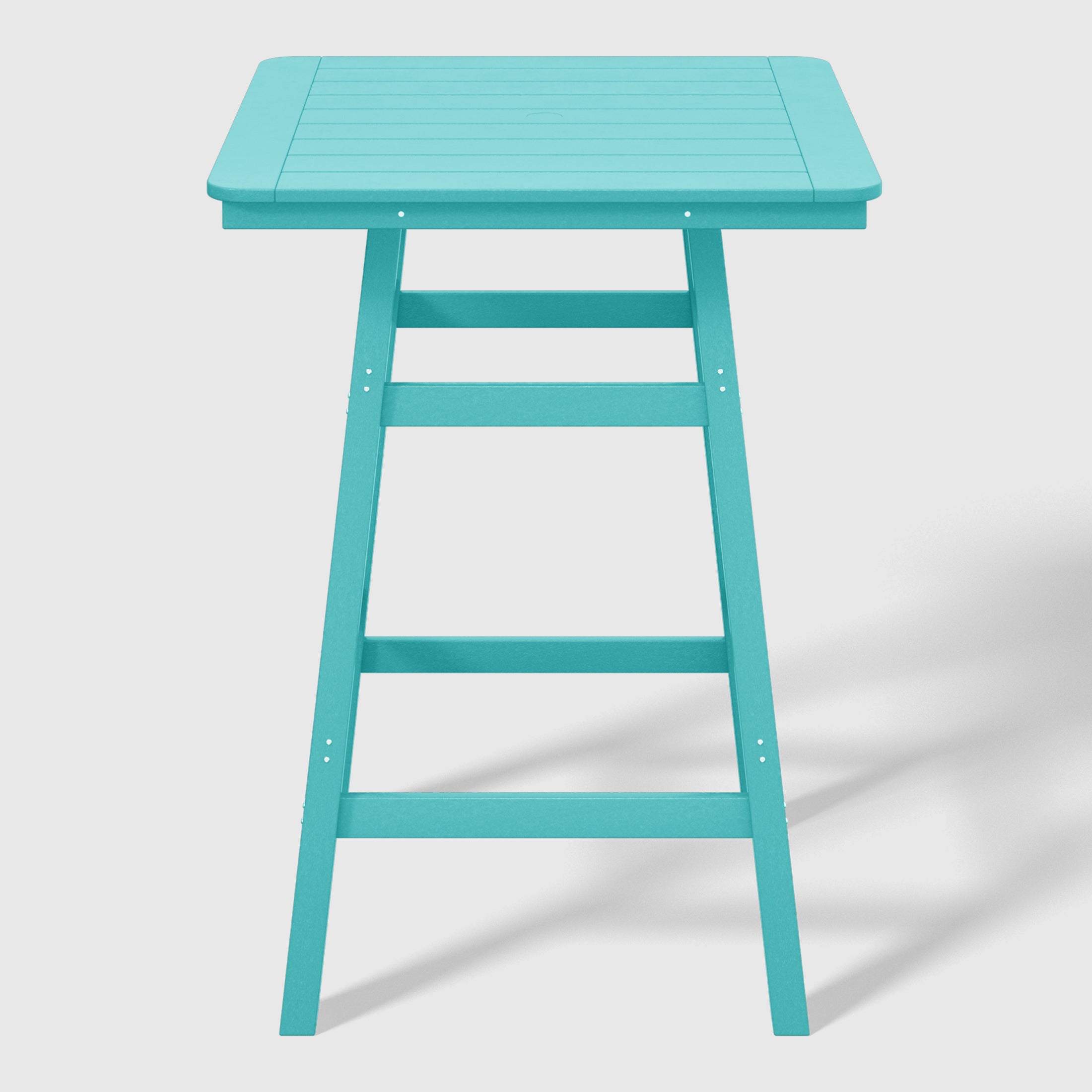Malibu 30" Square Outdoor Patio Bistro Bar Table With Umbrella Hole
