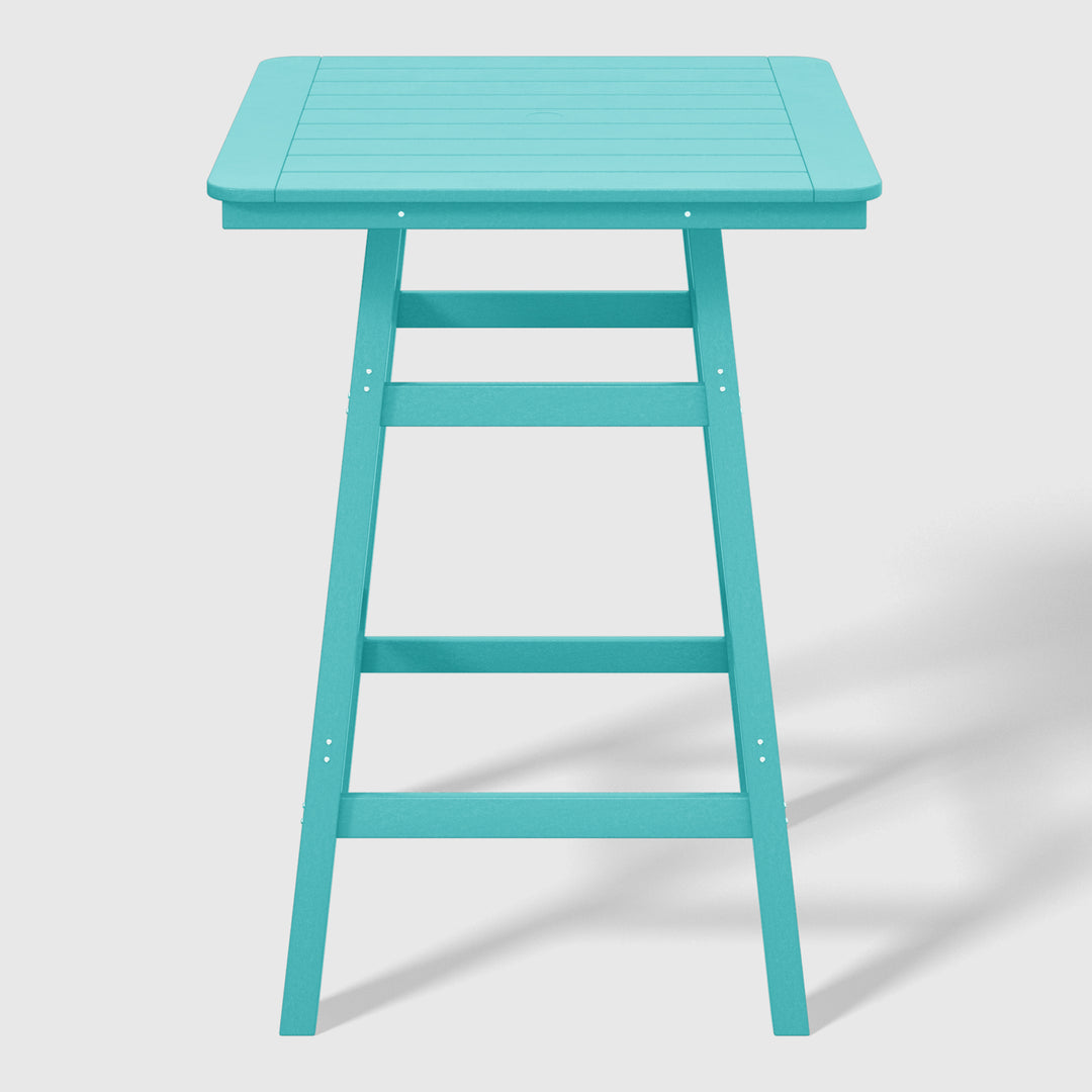 Malibu 5-Piece HDPE Outdoor Patio Dining Bar Bistro Table Set with Bar Stools