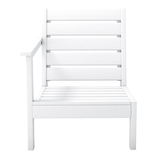 Avalon Outdoor Patio HDPE Left Arm Facing Deep Seating Corner Chair