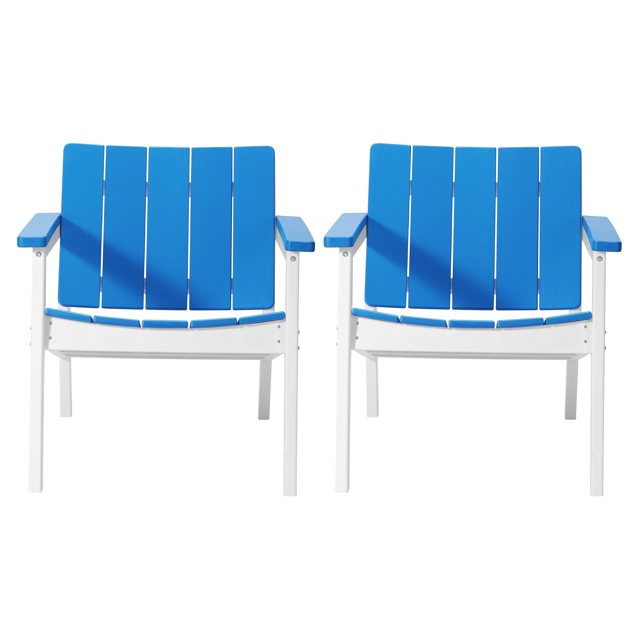 Pacifica Outdoor HDPE Modern Patio Club Armchairs (Set of 2)