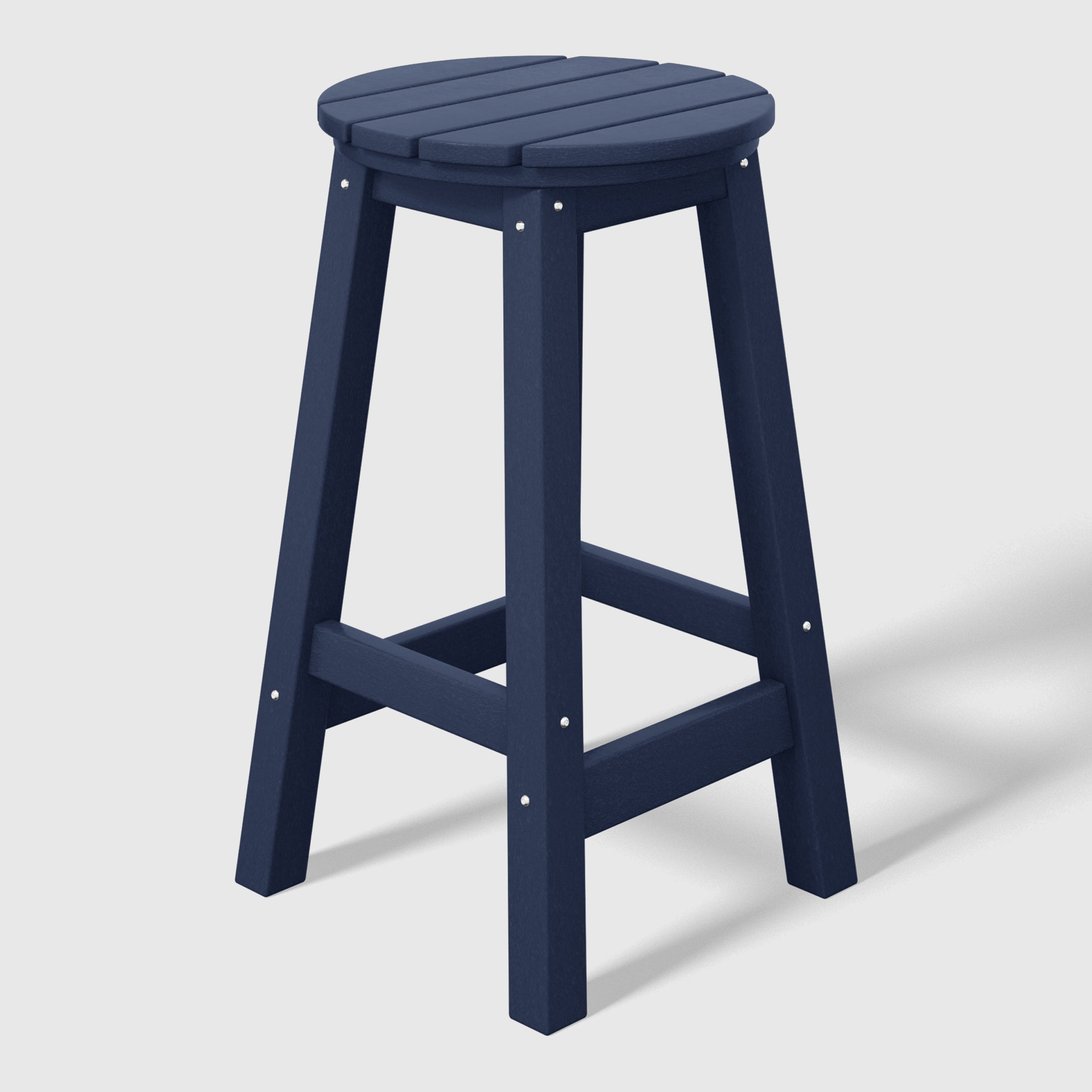 Malibu 24" HDPE Outdoor Patio Round Counter Height Bar Stool