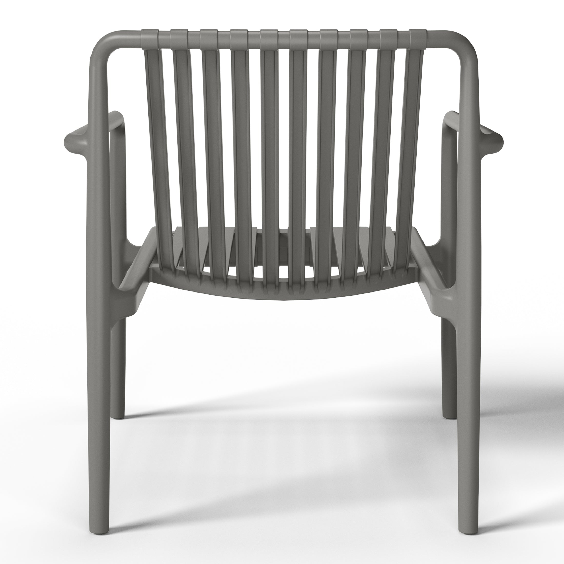 Playa Outdoor Modern Stackable Plastic Patio Club Armchairs (Set of 2)