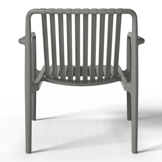 Playa Outdoor Modern Stackable Plastic Patio Club Armchairs (Set of 2)