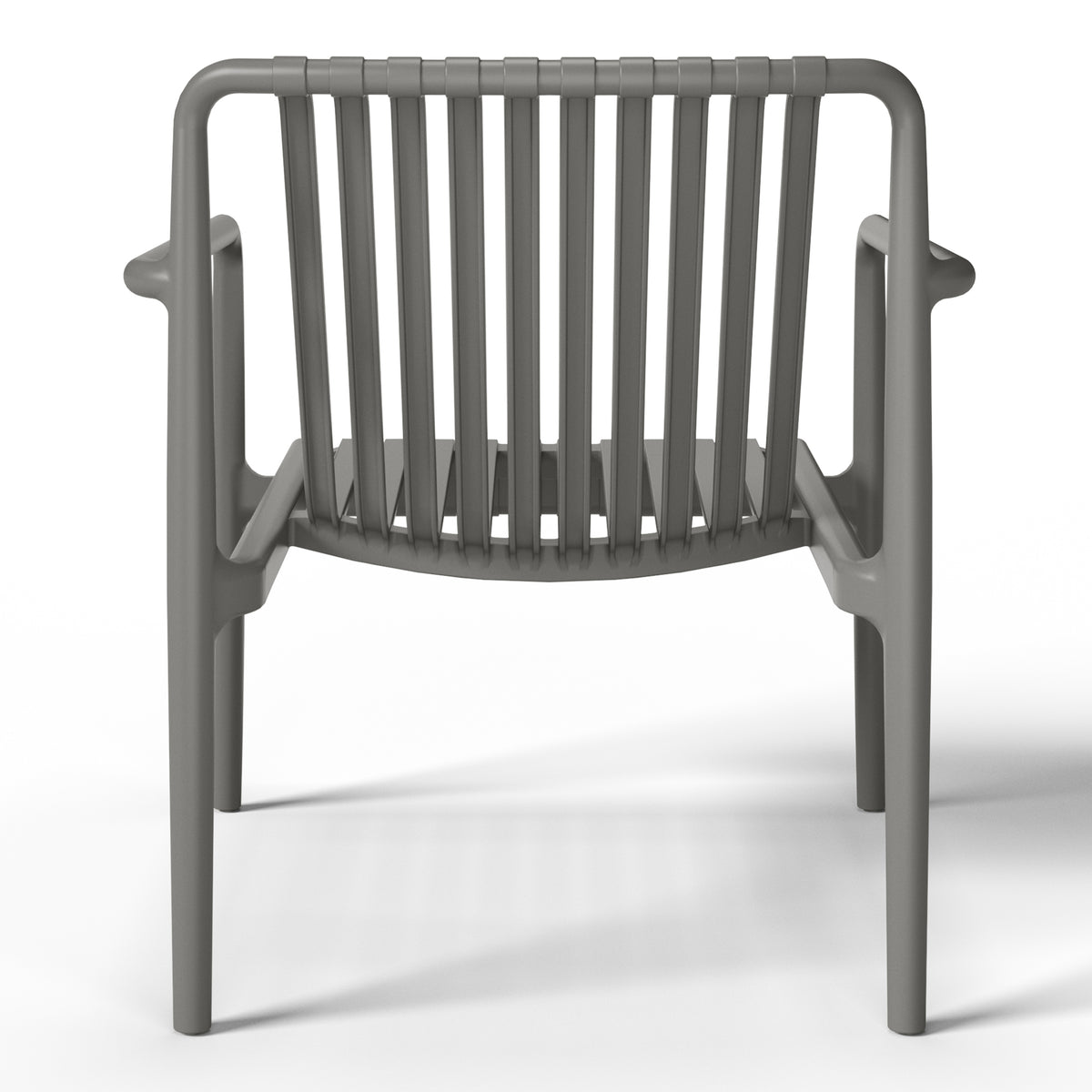 Playa Outdoor Modern Stackable Plastic Patio Club Armchairs (Set of 2)
