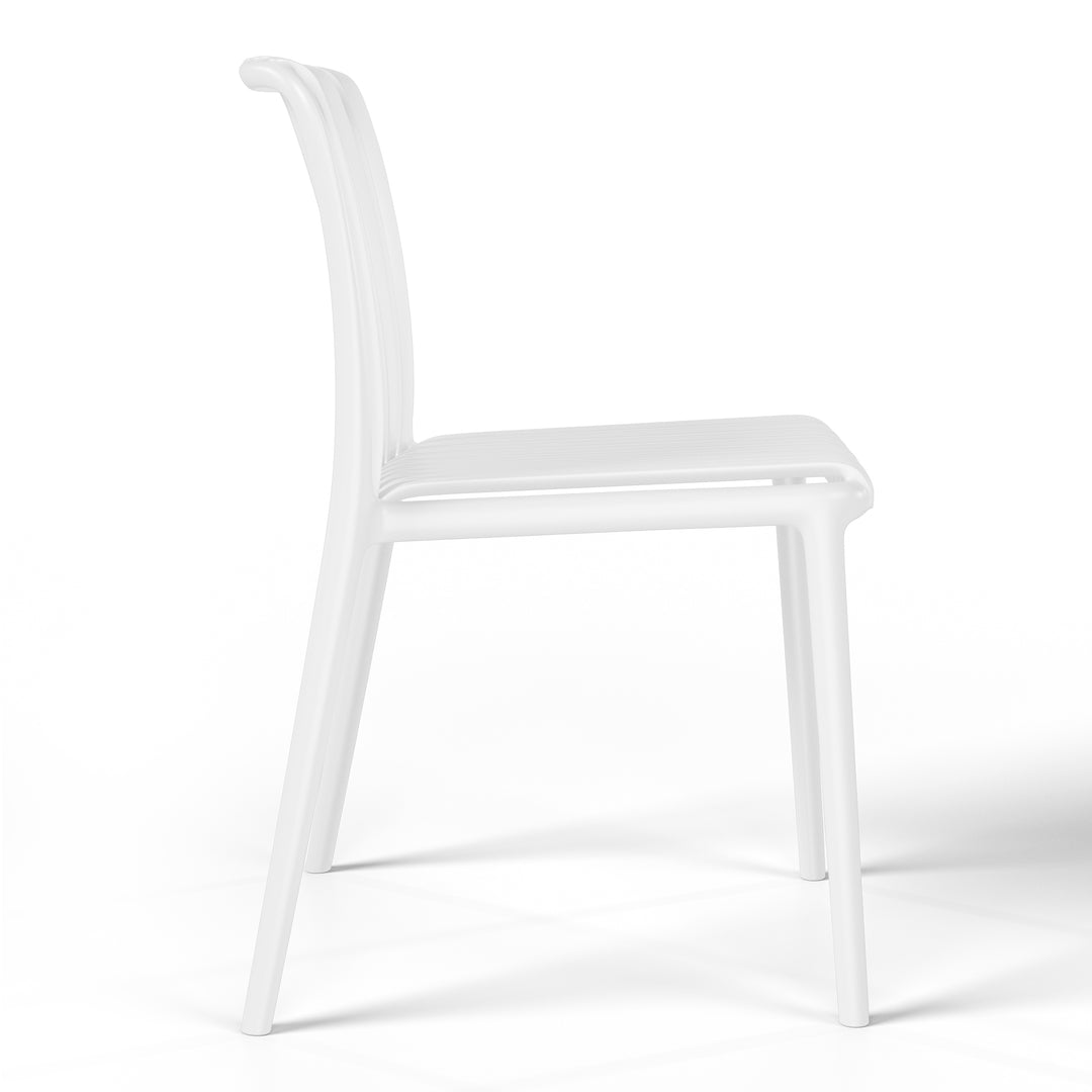 Playa 7-Piece Outdoor Patio Dining Table Set With Stackable Patio Chairs