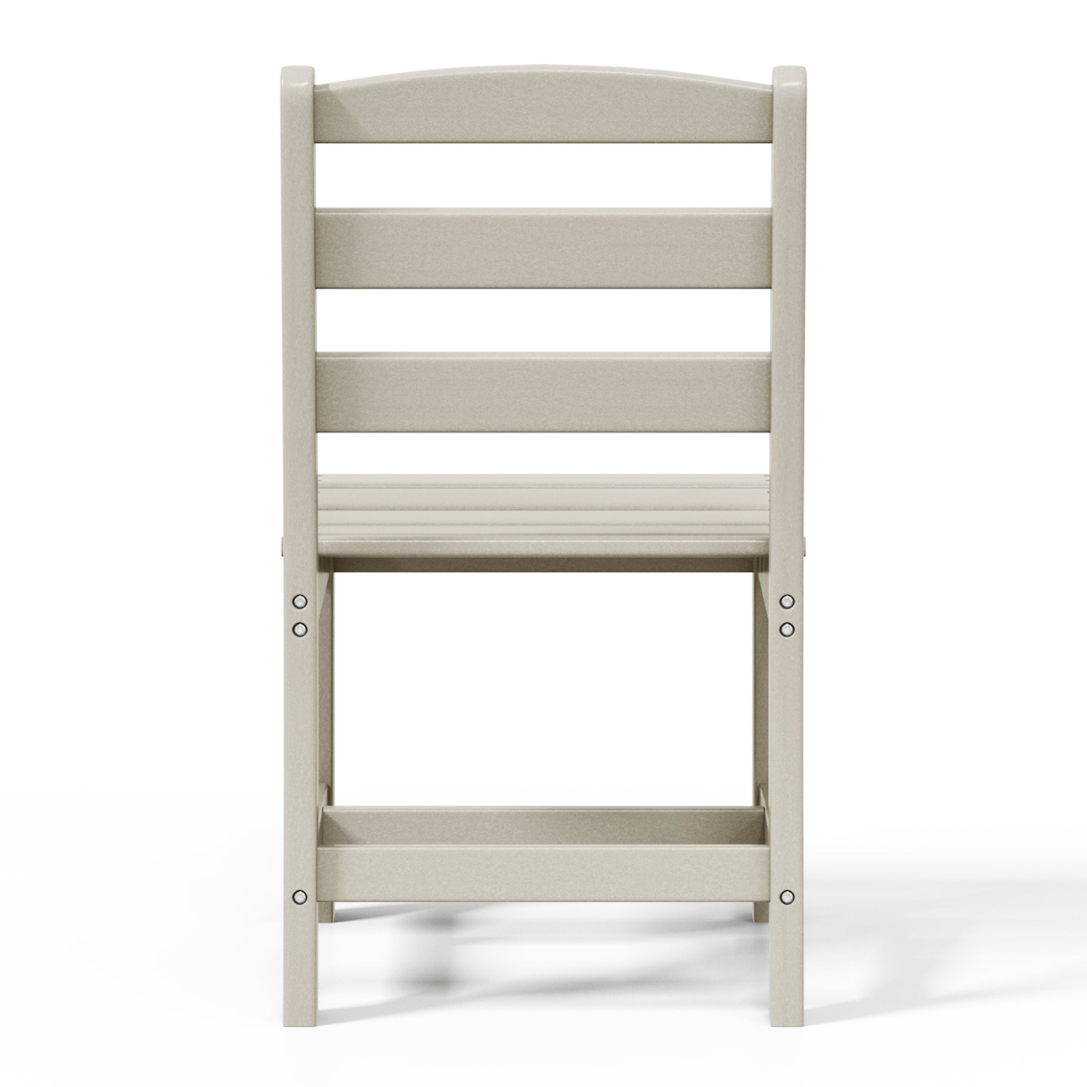 Ashore Outdoor HDPE Patio Classic Armless Dining Side Chair